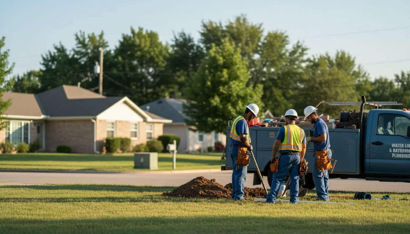 Residential water line and bathroom plumbing service in Hummelstown, PA